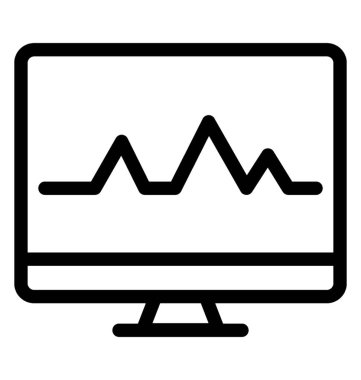 Elektrokardiyogram kutsal kişilerin resmi içinde çizgi stili 