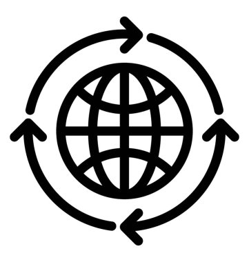 satır küresel kalkınma simge vektör 