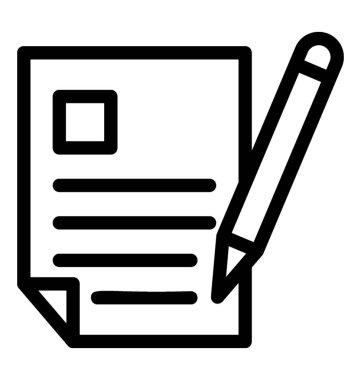 Çizgi vektör yazma simgesi