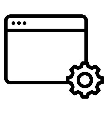 çizgi vektör tasarım web geliştirme simgesinin