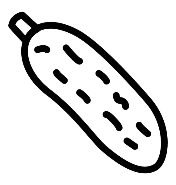 Line Vector Cucumber Icon — Stock Vector