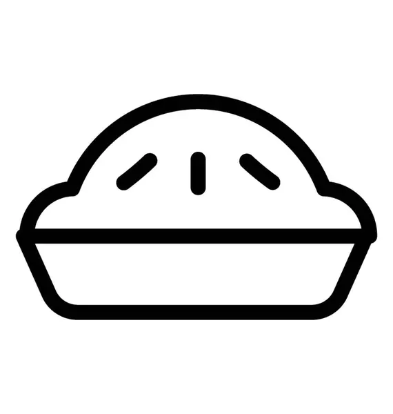 Lijn Cupcake Pictogram Vector — Stockvector