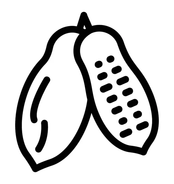 Vettore Frutta Icona Papaia — Vettoriale Stock