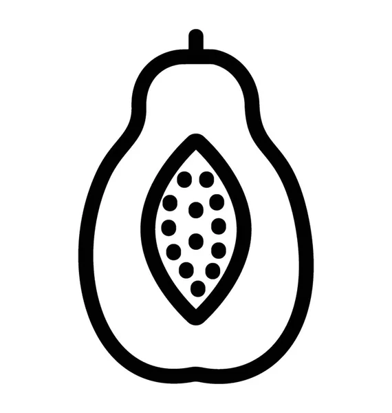 Φρούτα Διάνυσμα Του Εικονιδίου Παπάγια — Διανυσματικό Αρχείο
