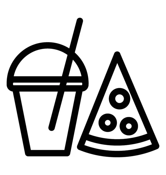 Fast Food Icoon Lijn Vector — Stockvector