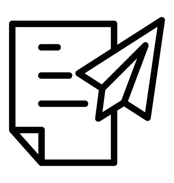Paper Plane Icon File Vector — Stock Vector