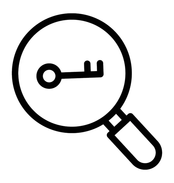Zeile Schlüsselwort Suche Symbol Vektor — Stockvektor