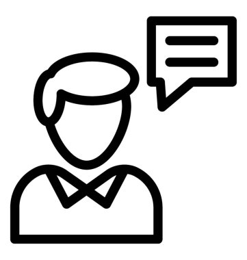 İletişim simgesi çizgi vektör