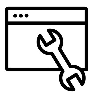 Web ayar aracı simge vektör içinde içini kaplamak çizmek