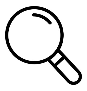 Büyüteç simgesini vektör içinde içini kaplamak çizmek