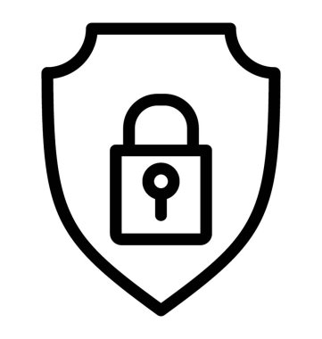 Güvenli kalkan kutsal kişilerin resmi, çizgi vektör