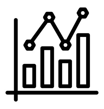 Veri görselleştirme simge vektör içinde içini kaplamak çizmek 