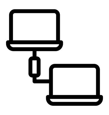 çizgi bilgisayar ağ simgesini 