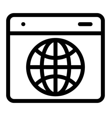 satır uluslararası web sitesi simge vektör 