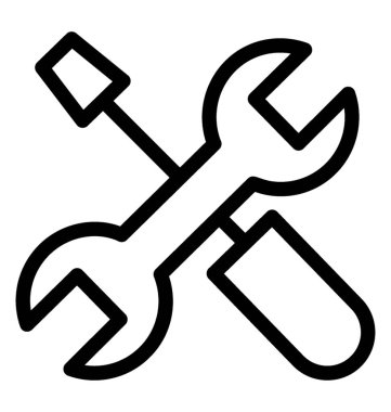 Çizgi vektör mekanik araçlar simgesi 