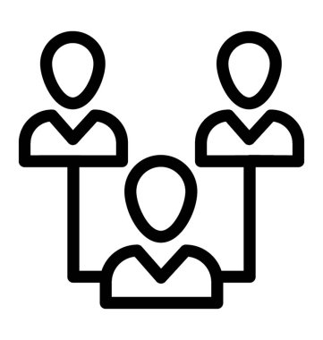 Bir grup insan birbirlerine, ekip çalışması simge vektör 