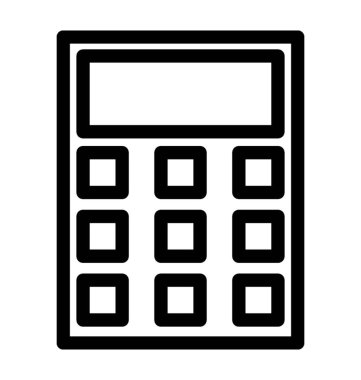 satır hesap makinesi simge vektör 