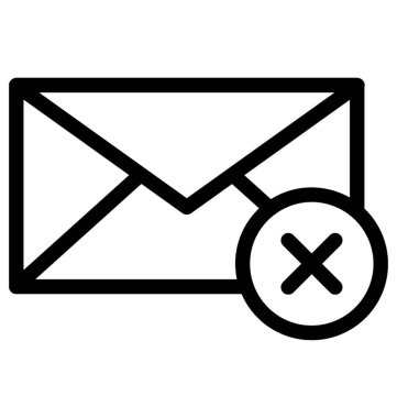 E-posta hata simge vektör içinde içini kaplamak çizmek 