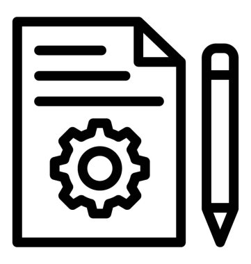 Kağıt ayarı simgesi, çizgi vektör