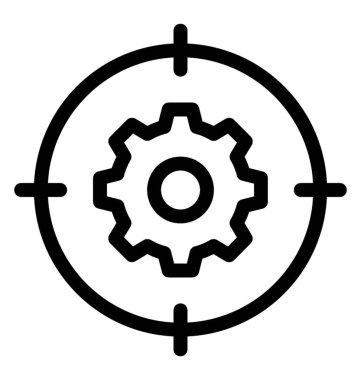 satır odak ayarları simge vektör