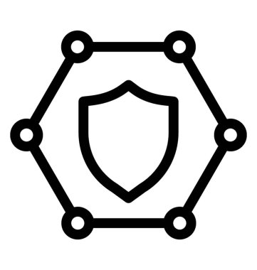 Siber güvenlik ağ simge vektör