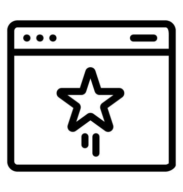 Web sitesi derecelendirme simge, çizgi vektör