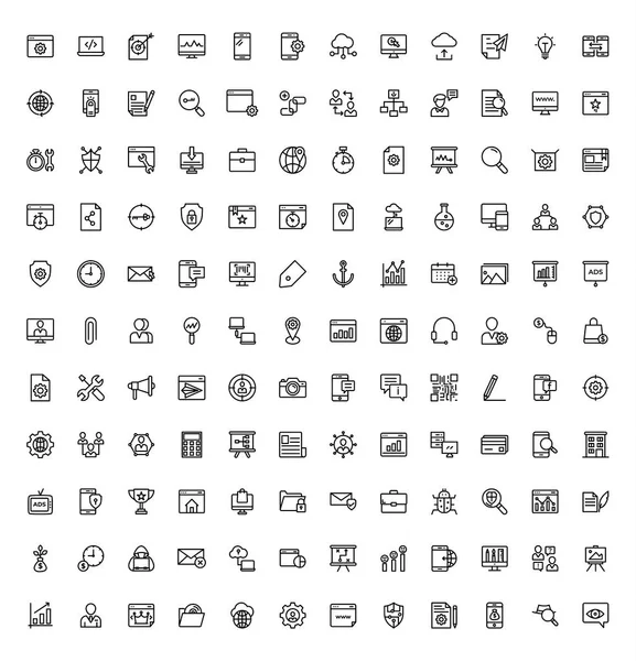 Ícone Estilo Linha Web Seo Estão Prontamente Disponíveis Para Sua — Vetor de Stock