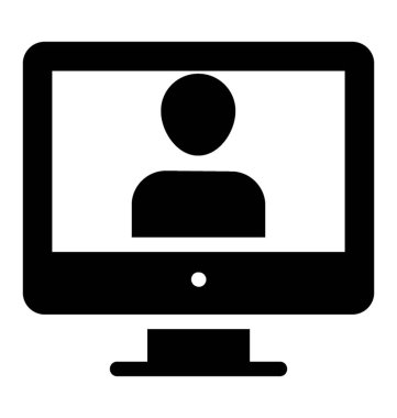 Video seslenmek kutsal kişilerin resmi, glif vektör tasarımı