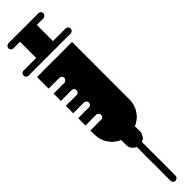 Enjeksiyon simgesi katı vektör