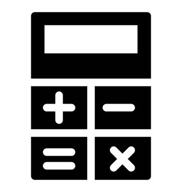 Glif hesap makinesi simge vektör