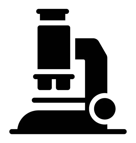 Vektorové Ikony Solidní Mikroskop — Stockový vektor