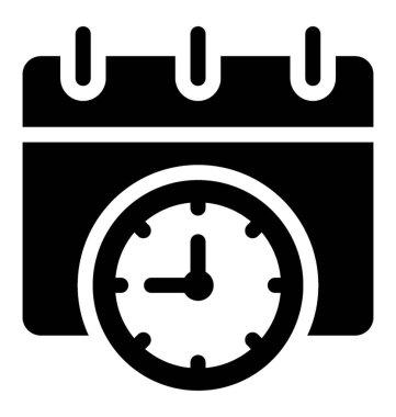 Olay takvim simgesini, glif vektör tasarımı