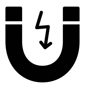 At nalı mıknatıs simgesini katı tasarım