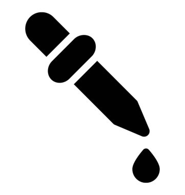 Katı mürekkep damlalık simgesini vektör