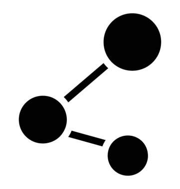 Katı atomun yapısı simge vektör katı tasarım