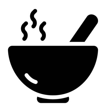 Glif vektör yemek simgesi Curry 