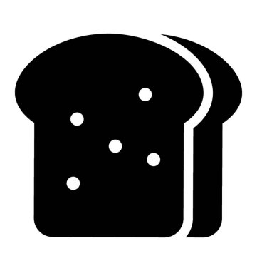 Katı Vektördeki tost simgesi 