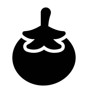 Katı vektör tasarımında domates simgesi