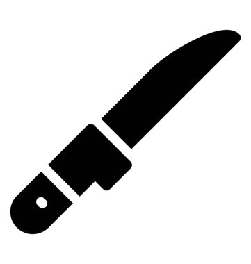 Keskin mutfak bıçak simge vektör