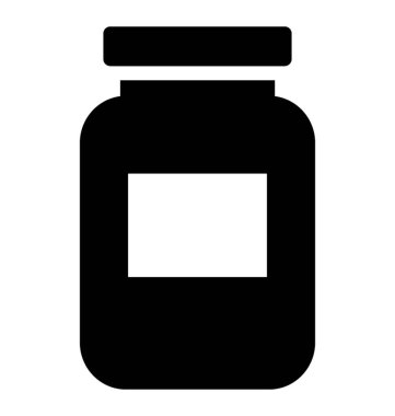 Glif Vektördeki reçel kavanozu simgesi