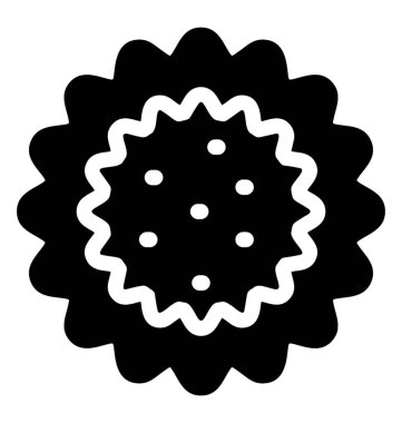 Katı Vektördeki ayçiçeği simgesi