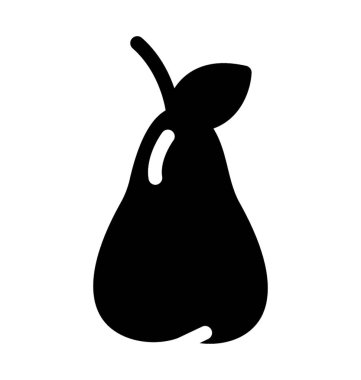 Meyve glif vektörü, armut simgesi