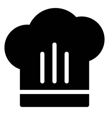 Glif vektör Şef Cap simgesi