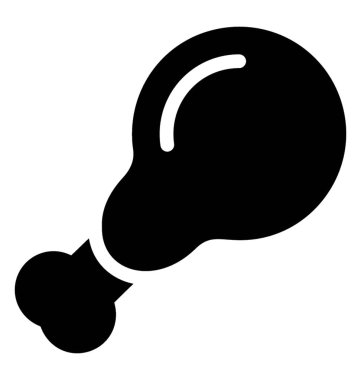 Glif Vektördeki davul çubuğu simgesi