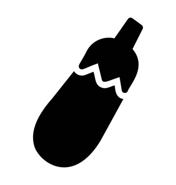 Glif vektör içinde eggplant simgesi