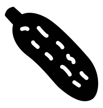 Salatalık simgesinin katı vektörü