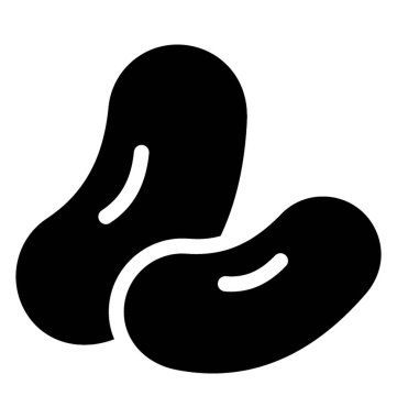 Glif Vektördeki fasulye simgesi