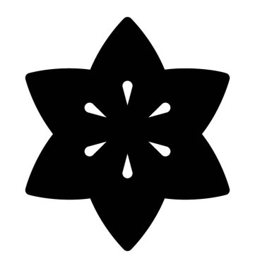 Meyve katı vektör, Carambola simgesi