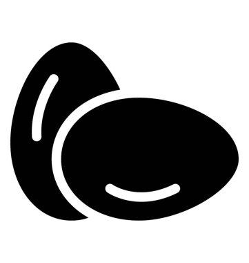 Glif vektör yumurta simgesi