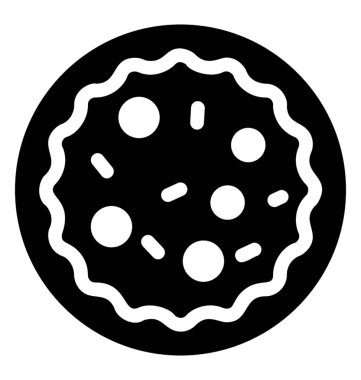 Glif vektör pizza dilimi simgesinin
